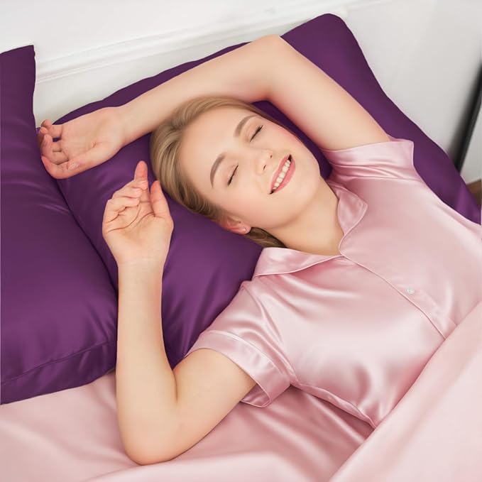 INSSL Mulberry Silk Pillowcase fr Hair and Skin Health, Natural Silk Pillow - Image 2