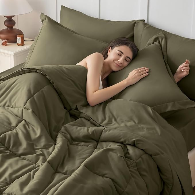 JOLLYVOGUE Queen Comforter Set, Ultra-Soft Bed in a Bag Queen Size 7 Pieces - Image 6
