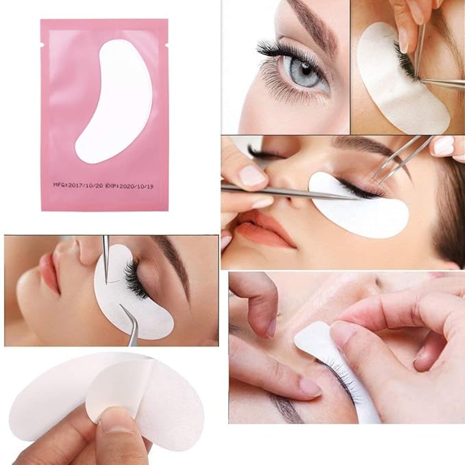 3x100 Packs- Lint Free Lash Extension Eye Gel Patches & Glue Rings Holder - Image 7