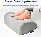 C CUSHION LAB Ergonomic Foot Rest for Under Desk - Patented Massage Ridge Design Memory Foam Foot Stool Pillow for Work, Home, Gaming, Computer, Office Chair - Footrest for Back & Hip Pain Relief