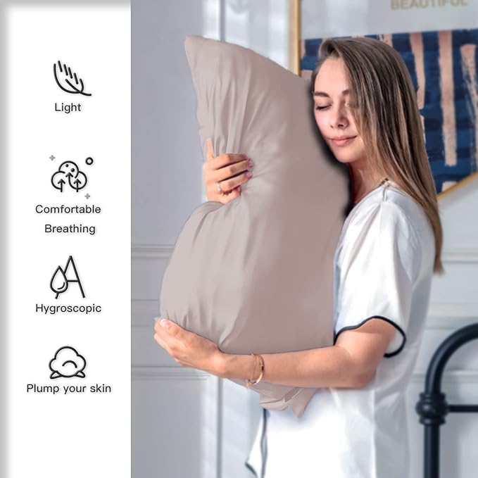 Mulberry Silk Pillowcase for Hair and Skin Standard Size 20"X 26" Pillow Case - Image 3