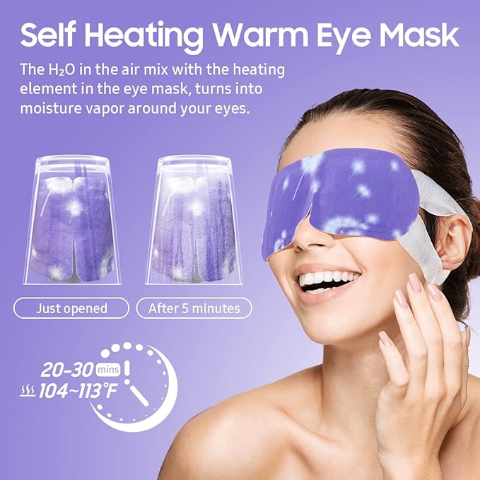 BeHoomi 30Packs Steam Eye Mask, Heated Eye Mask Warm Compress - Image 5