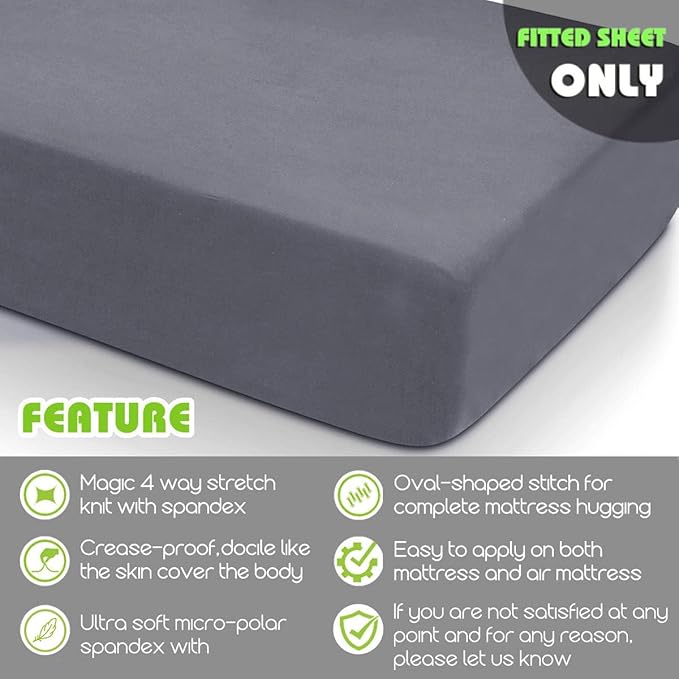 Fitted Sheet- COSMOPLUS Queen Fitted Sheet Only（No Flat Sheet or Pillow Shams） - Image 2