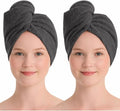 100% Turkish Cotton Hair Towel Wrap 2 Pack – Oeko-TEX Certified Quick Dry Turban by Seritaine