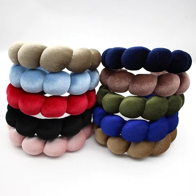 Fashion Headbands for Women Padded Fabric Hair Bands Wide Velvet Non Slip - Image 5