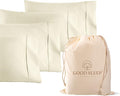 1000 TC Ivory Standard Pillowcases Set of 4 100% Egyptian Cotton Pillow Cases by GoodSleepBedding