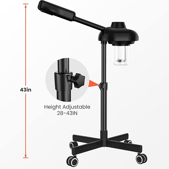 TASALON Steamer on Wheels for Professional Skin Rejuvenation, Facial Steamer - Image 4