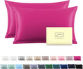 Silk Pillow Cases 2 Pack, Soft Breathable and Sliky Queen Size Pillow Cases Set by Suatien
