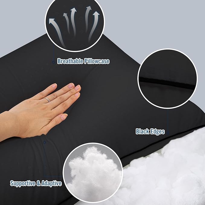 King Size Bed Pillows for Sleeping 4 Pack, Luxury Hotel Pillows, Comfortable - Image 4