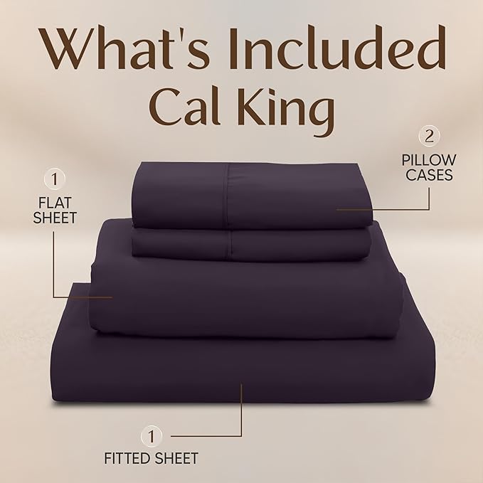 Utopia Bedding California King Size Sheet Set – 4 Piece Bed Sheets, Soft and - Image 3