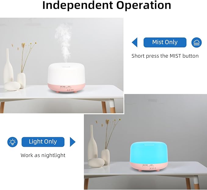 SPLITSKY 300ML Essential Oil Diffuser, Cool Mist Small Diffuser - Image 3