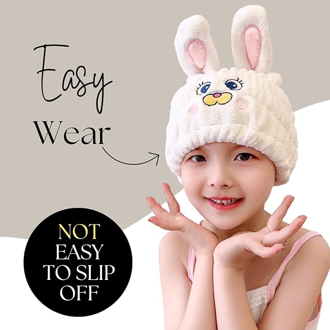 Microfiber Hair Towel Wrap for Kids, Absorbent Quick Girls Boys Hair Drying - Image 3