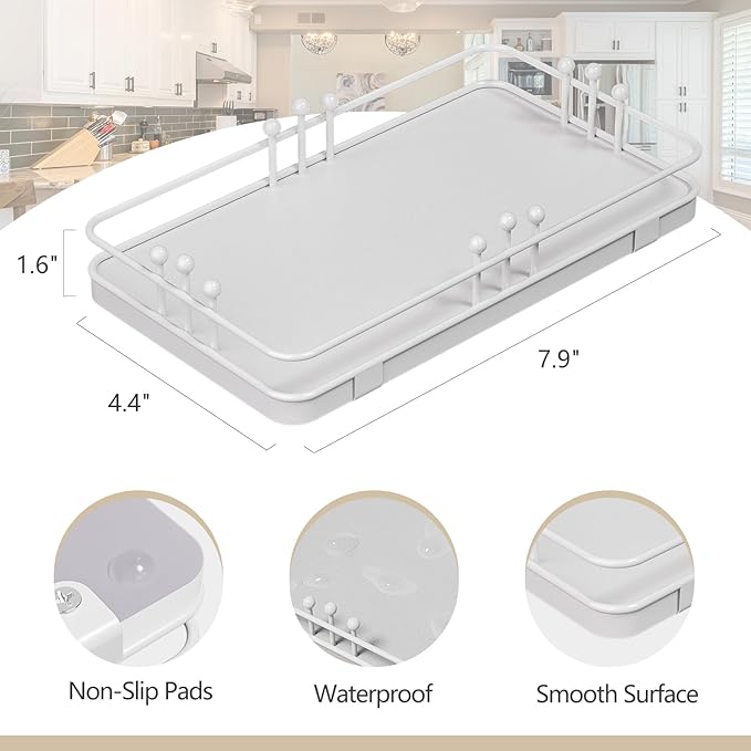 Bathroom Vanity Tray for Toiletries Makeup Perfume Candle Toilet Tank, Kitchen - Image 2