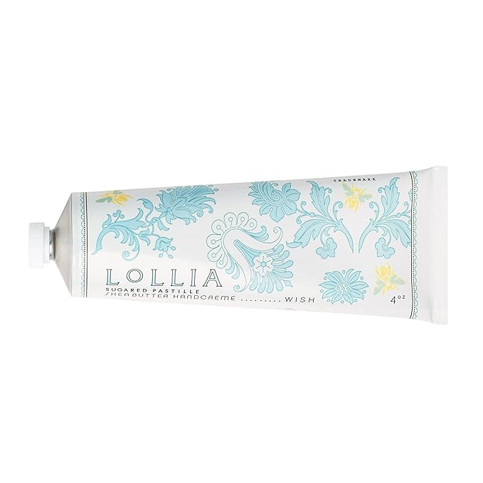 LOLLIA Wish Handcreme, 4 oz, Sugar Cane, Vanilla Bean, & Jasmine Scented Hand by LOLLIA