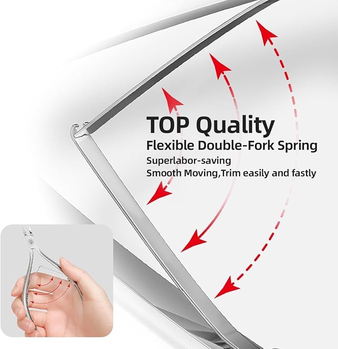 Cuticle Trimmer 3/4 Jaw Extremely Sharp Cuticle Nippers Scissors Stainless - Image 3