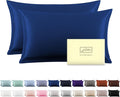 Silk Pillow Cases 2 Pack Soft Breathable and Sliky King Size Pillow Cases Set by Suatien