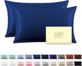 Silk Pillow Cases 2 Pack, Soft Breathable and Sliky Standard Size Pillow Cases by Suatien