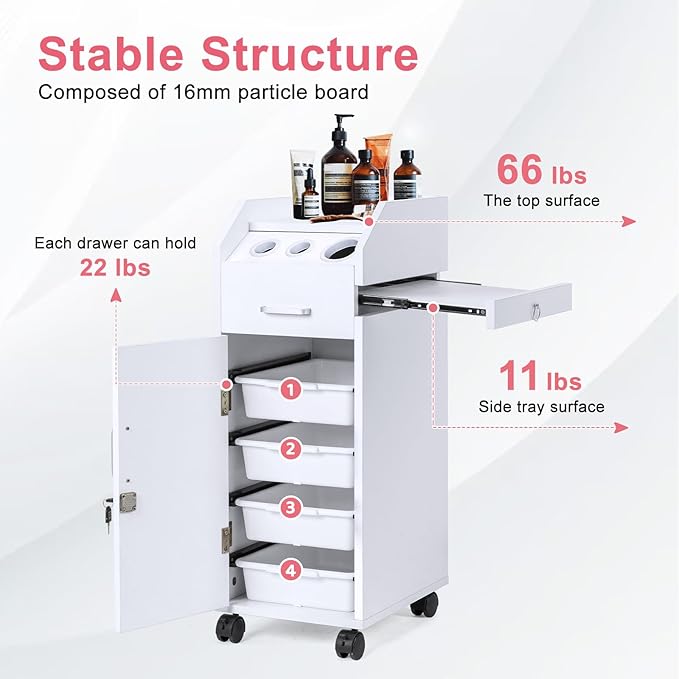 Winado Hair Salon Storage Cart - Image 7