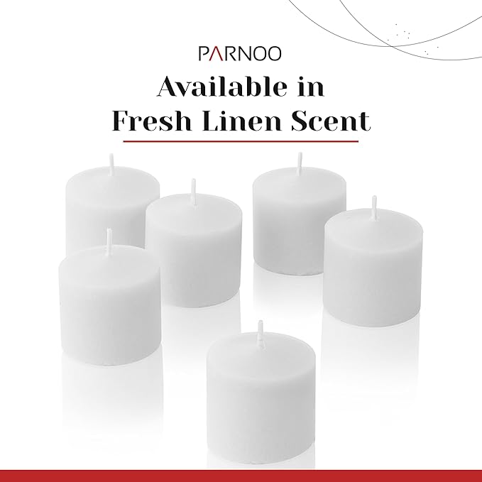 Fresh Linen Scented Votive Candles, Scented 10 Hour Burn Time - Image 7