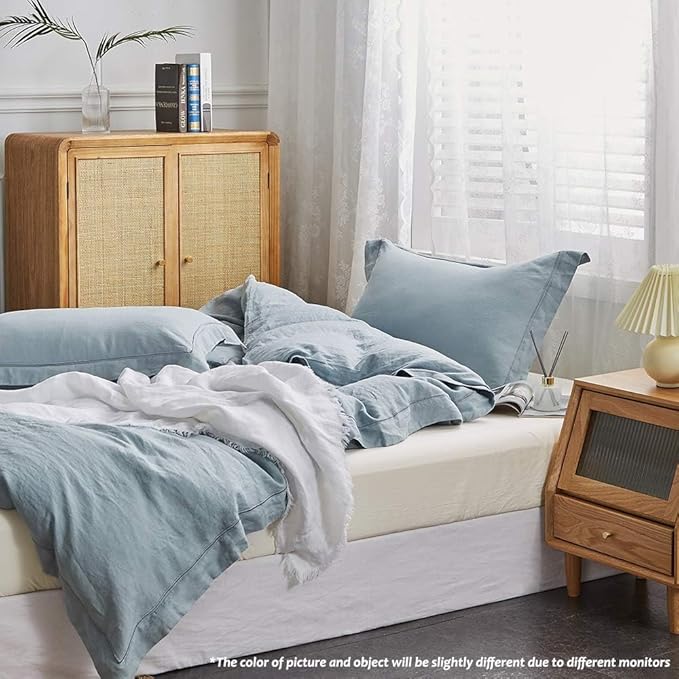 Simple&Opulence 100% French Flax Linen Duvet Cover Set - Image 6