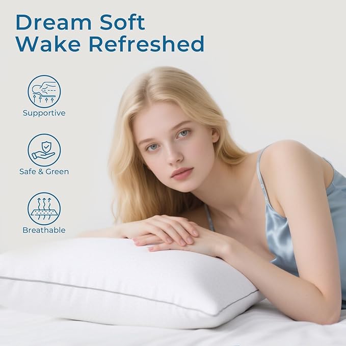 Sasttie Standard Pillow, Single Full Size Bed Pillow - Image 4