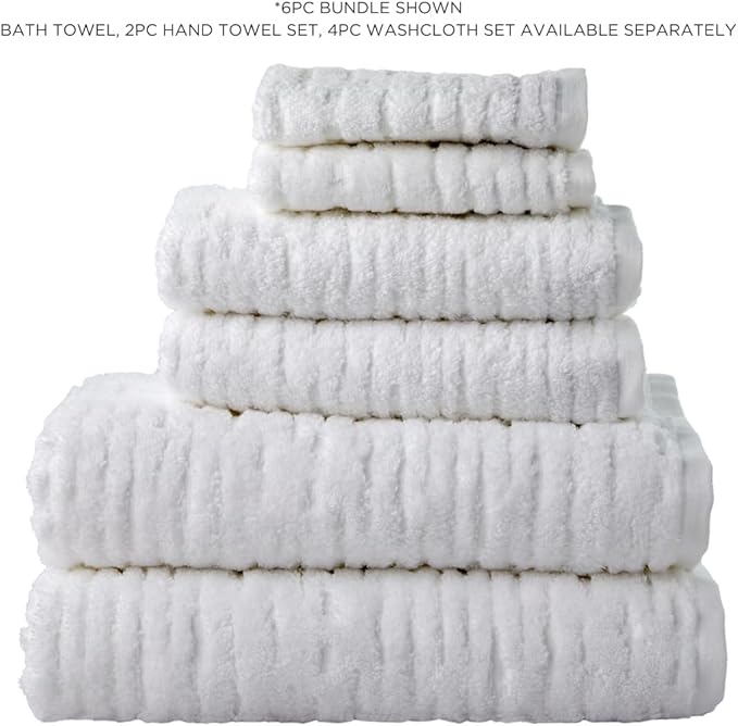 SKL Home CloudSoft 100% Cotton Luxury 6-Piece Towel Set, 600 GSM, Ultra Plush & - Image 8