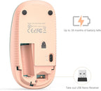 VssoPlor Wireless Mouse, 2.4G Slim Portable Computer Mice with Nano Receiver for Notebook, PC, Laptop, Computer (Orange to Green)