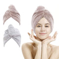 M-bestl 2 Pack Hair Towel Wrap, Rapid Carbon Fiber Hair Drying Towel by awesomeOralcareproduct