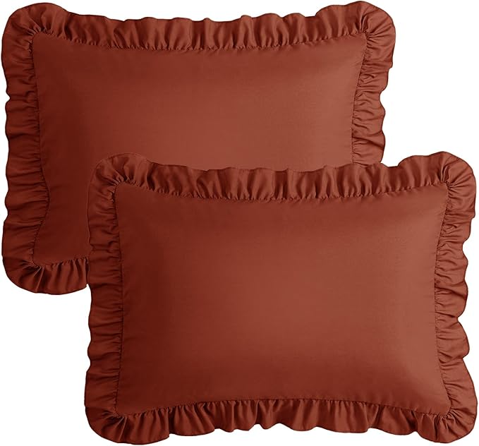 KKJIAF Ruffle Pillow Cases Standard Size Set of 2, Ruffled Pillow Covers - Image 7