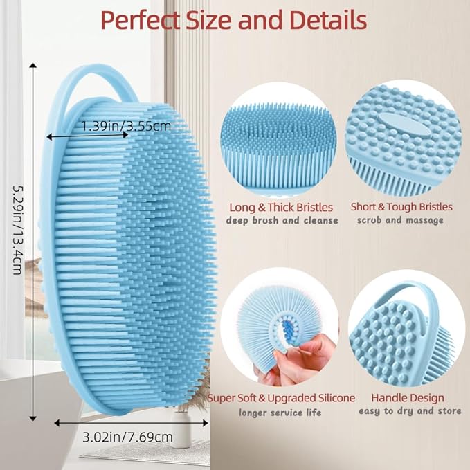 Silicone Body Scrubber 6 Pack Silicone Loofah Exfoliating Body Scrubber Soft - Image 3