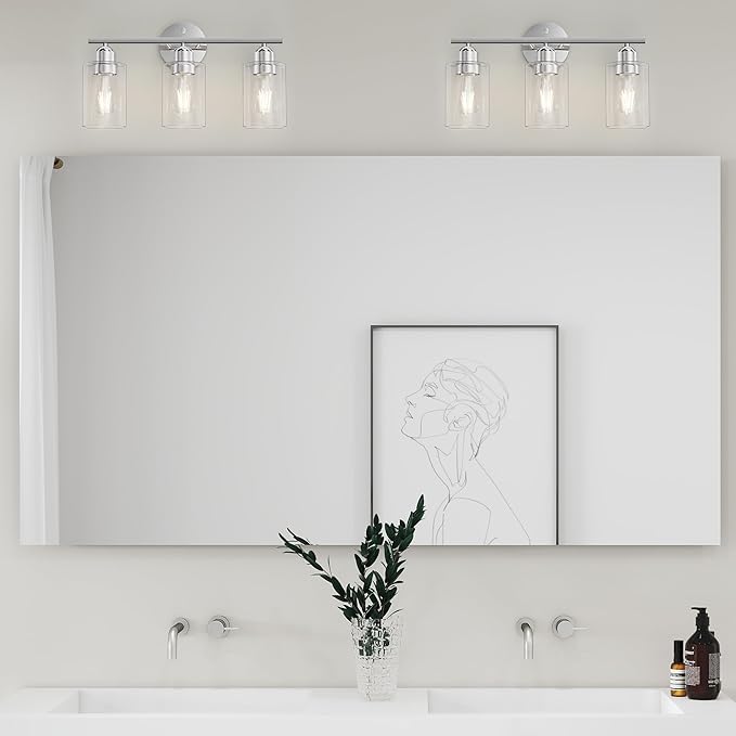 Espird Bathroom Vanity Light Fixtures Polished Chrome Bathroom Lighting Fixture - Image 7