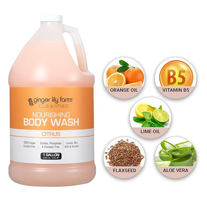 Ginger Lily Farms Club & Fitness Nourishing Body Wash, 100% Vegan & Cruelty-Free - Image 6