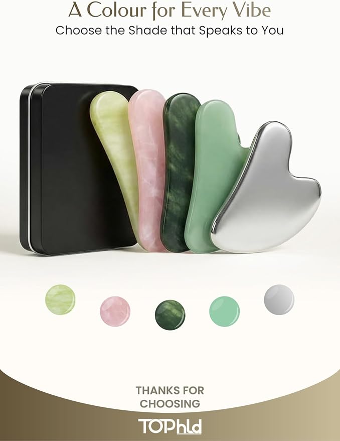 Gua Sha Facial Tool – Pink Stone Guasha Tool - Image 8