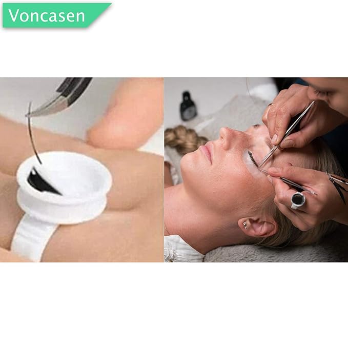 3x100 Packs- Lint Free Lash Extension Eye Gel Patches & Glue Rings Holder - Image 4