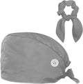 Scrub Cap with Hair Scrunchy, Ponytail Holder Surgical Cap by FVQL