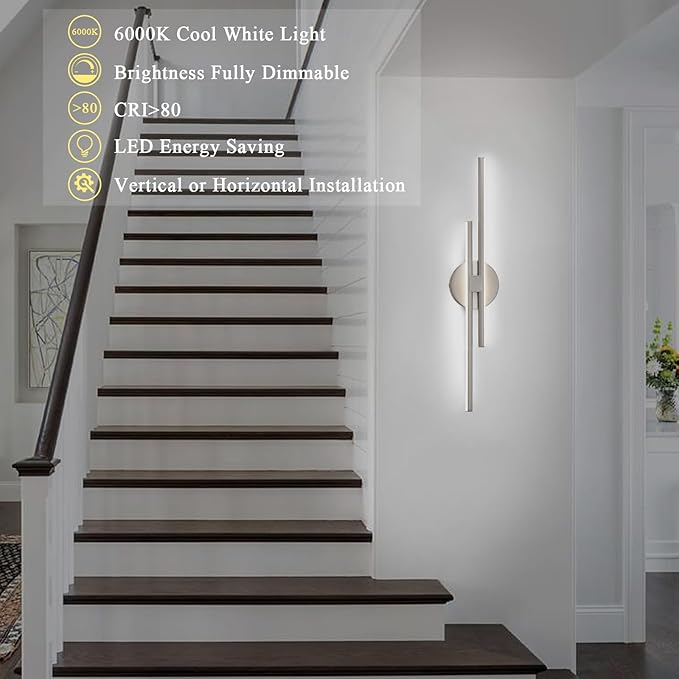 EDISLIVE Dimmable Modern LED Vanity Light Fixtures Bathroom Vanity Wall Lighting - Image 7