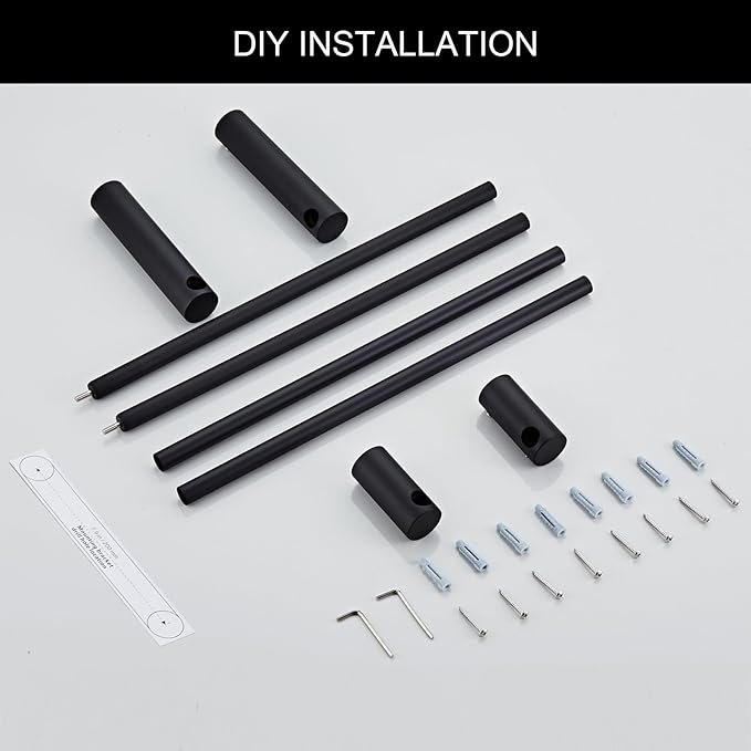 Towel Racks for Bathroom, NEWRAIN 30 inch Double Bath Towel Bar Wall Mounted - Image 7