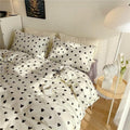 Nayoroom Black and White Heart Duvet Cover Queen Size Black Hearts Printed on by Nayoroom