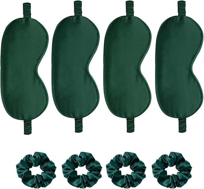 Satin Eye Mask 8Pcs Silk Sleep Masks Silky Blindfold Eyeshade Blackout Eyes - Image 4