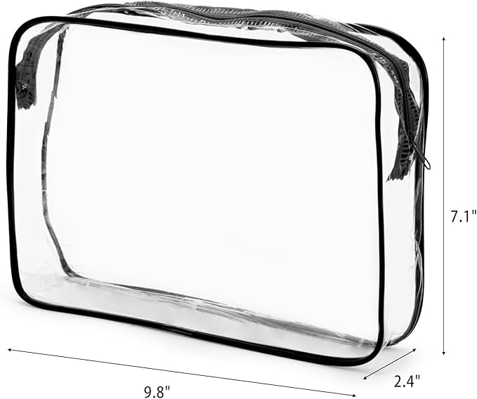 Tbestmax 10 Pack Clear Cosmetic Bags Makeup Bags Portable Waterproof TSA - Image 2
