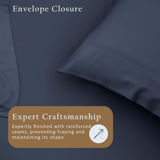 TOSMO Luxury Pillow Case Set of 2-100% Viscose Derived from Bamboo - Image 5