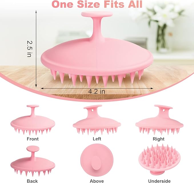 Meartchy Silicone Scalp Massager Shampoo Brush, Scalp Brush - Image 2