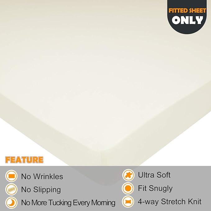 Soft Stretch King Size Fitted Sheet Only - Image 2