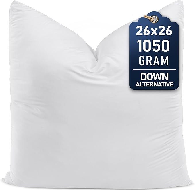 Utopia Bedding Throw Pillows – 26 x 26 Inches Down Alternative Pillows by UTOPIABEDDING