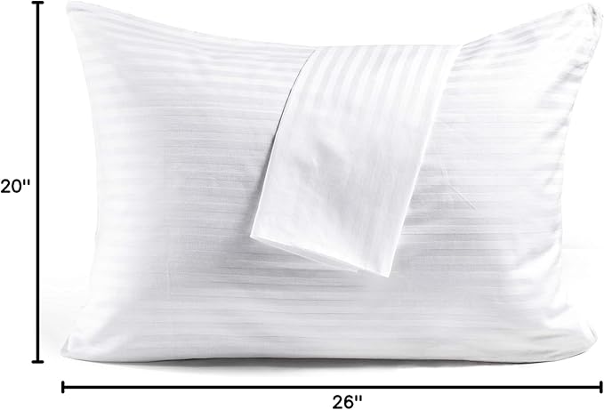FAUNNA 600TC 100% Cotton Pillow Protectors, Standard Size, 2 Pack, Oeko-TEX - Image 8