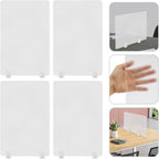 4PCS Desk Dividers Office Partitions,Privacy Desk Panel Protective, Frosted Acrylic with Clamps Classroom Privacy Shield for Offices Schools Call Centers 23.62x15.75in (Frosted Color)