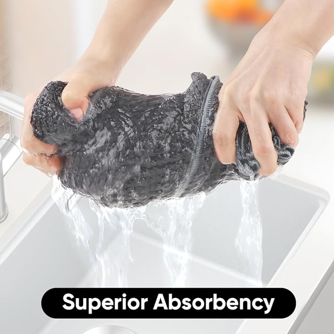 HOMEXCEL Grey Bath Towels 2 Pack, Microfiber Bathroom Towel, Super Soft Highly - Image 3