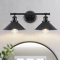 Bathroom Light Fixtures 2-Light Matte Black Farmhouse Vanity Lights by AlynzeeLighting