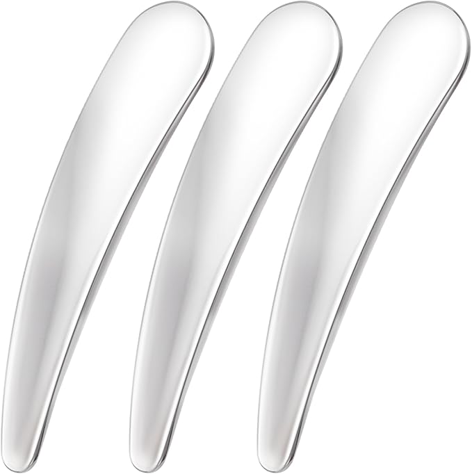 Pndeyo 3pcs Mini Stainless Steel Makeup Spatula, Reusable Cosmetic Cream by Pndeyo