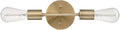 Globe Electric 2-Light Vanity Light, Matte Brass, Open Socket, Horizontal by GlobeElectric